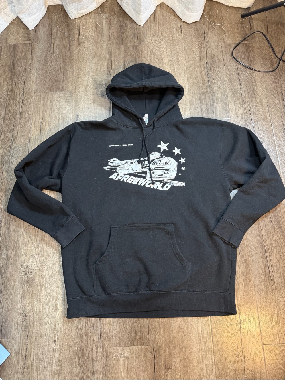 Afreworld Black Graphic Pullover Hoodie - Men's